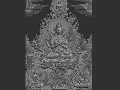Tibetan Buddhas 3D print model