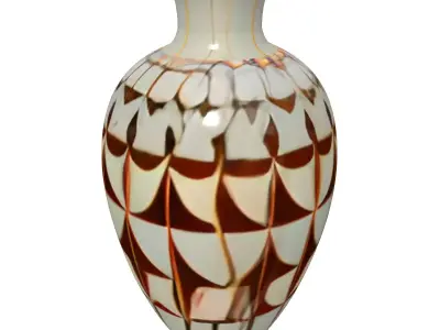 Elegant Ceramic Decorative Vase Low-poly 3D model