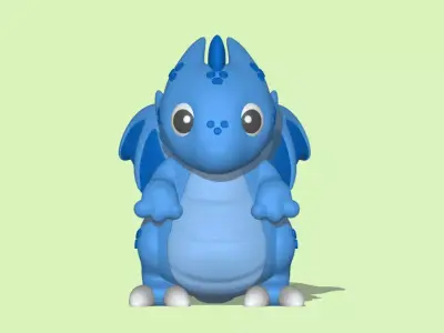 A cute Big Dragon  3D print model