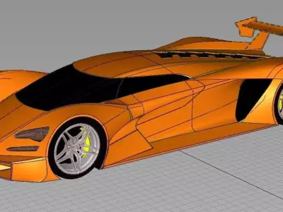 concept hyper car 3D model