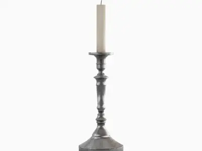 Vintage Candlestick 02 Low-poly 3D model