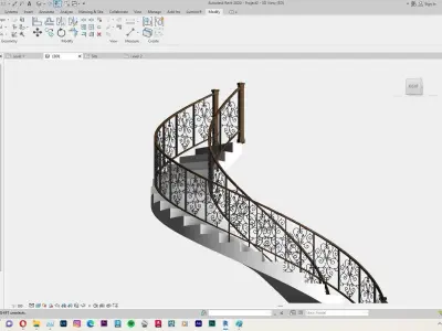 Classic Railing Revit Family 3D model