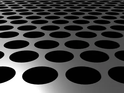 Perforated panel with 50 percent of opening 3D model