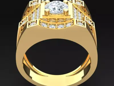 Luxury Men Rings Designs 4MR007 3D print model
