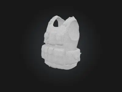 Tactical Vest Low-poly 3D model 8
