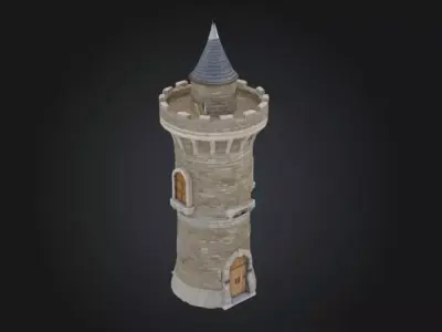 Watchtower Sentinel Medieval STL OBJ 3D model