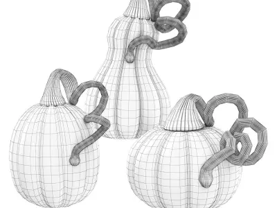 Glass pumpkins 3D model