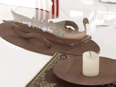 Vikings related decoration set 3D model