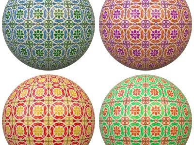 tile patterned 92-seamless-4k-pbr  3D model