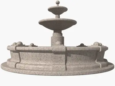 Granite fountain 3D model