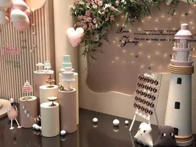 wedding stage 3D model