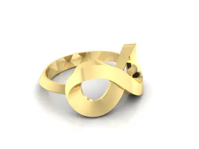 Ring M44 The luxury female ring wedding 3D print model