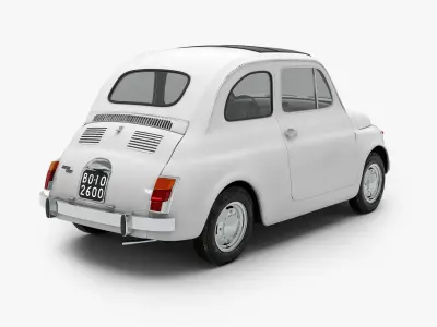Fiat 500 R 1972-75 3D model