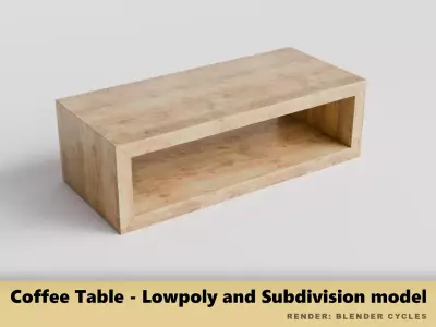 Coffee Table 01 Low-poly 3D model