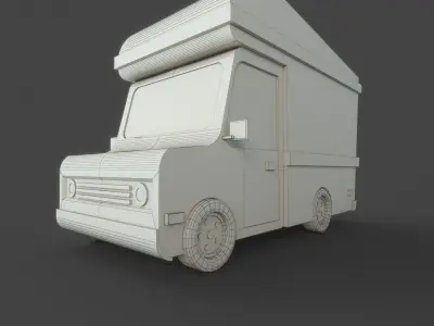 old car Low-poly 3D model
