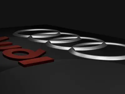 Audi Logo 3D model by nethujasasmira