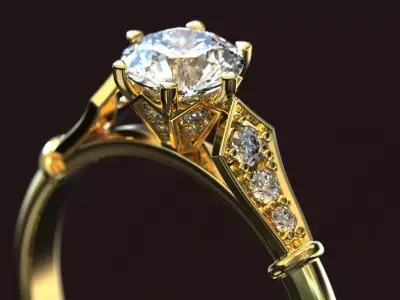 Ladies ring 3D print model