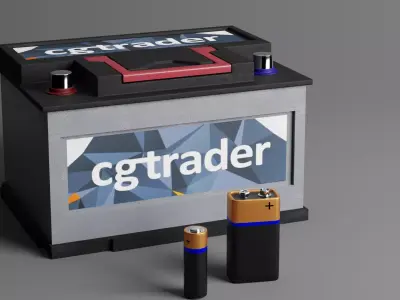 Batteries cgtrader battery 3D model