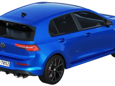 Volkswagen golf 8 R 2022 3D model