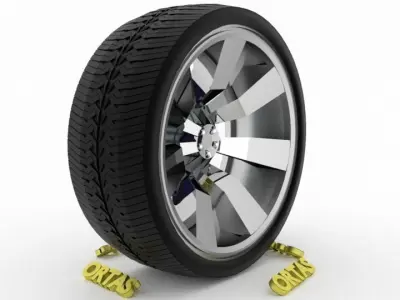 ORTAS CAR WHEEL RIM 95-96 GAME READY WHEEL 3D Model Pack
