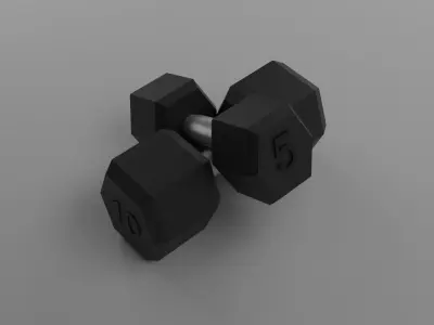 Weights dumbbell 3D model