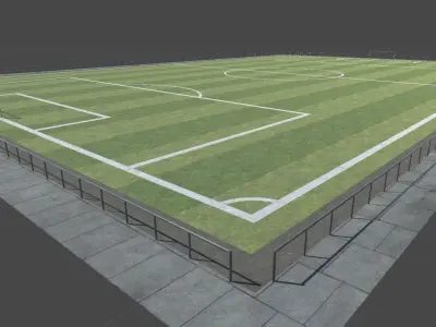 Football Fields Low-poly 3D model