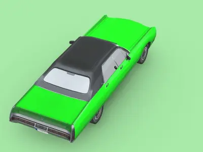 Chrysler Imperial LeBaron 4-door hardtop 1971 Low-poly 3D model