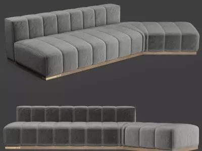 Luxury Ellitia interior Relax Launch Sofa 3D model