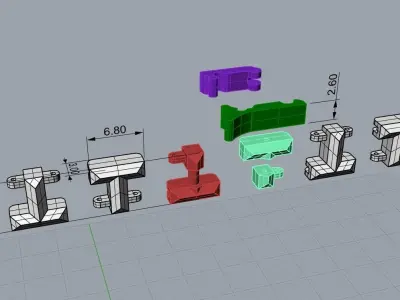 T True collecton fashion bracelet B2 3D print model