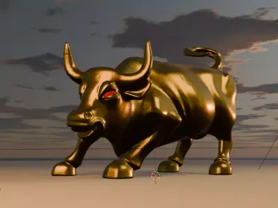 High Quality Bull 3D Model  Stylized Cartoon Animal   Low-poly 3D model