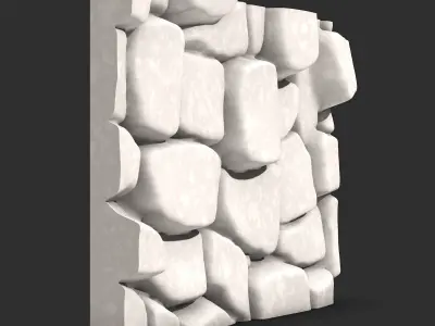 Modular Stone Wall Entrance Piece 3D print model