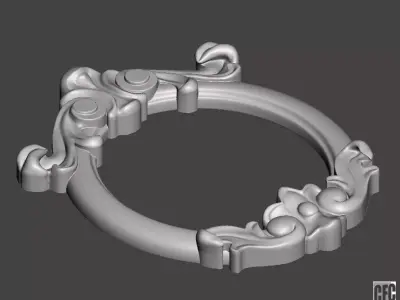 Mirror frame - 3d model for CNC 3D print model
