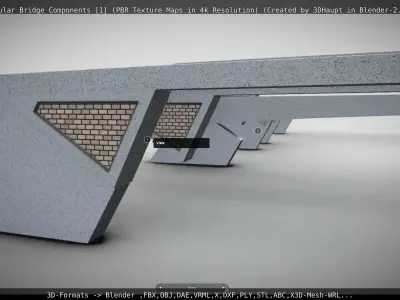 Modular Bridge Components 1  3D model