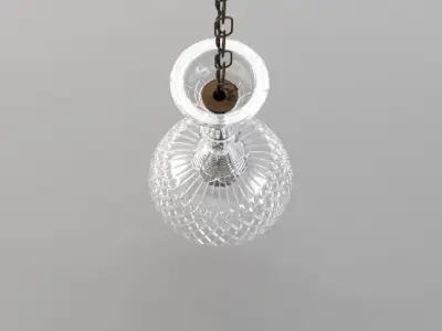 Vintage English Crystal Pendant 1920s 3D model