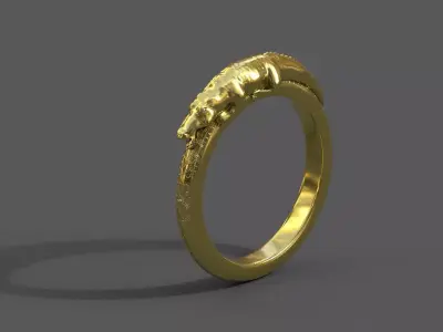 High-Quality 3D Ring Model Low-poly 3D model 9