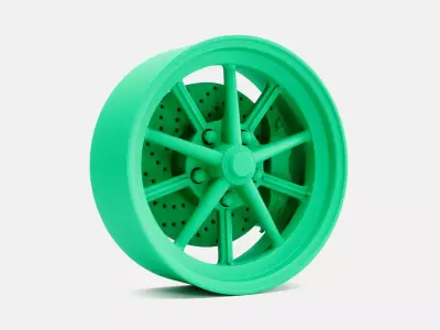 15x6 ET Gasser Wheel and Brake 3D print model