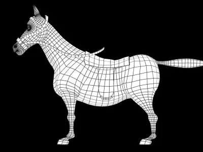 Horse A Low-poly 3D model