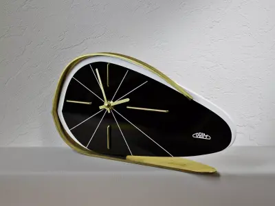 1960s PRIM Brusel style Vintage table clock 3D model