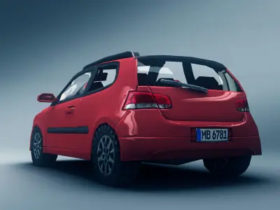 Hatchback Car 2 Low-poly 3D model