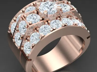 Luxury Men Rings Designs 6MR091 3D print model