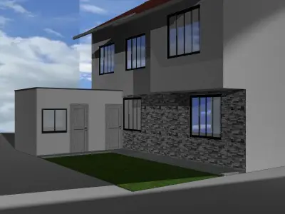 casa de dos pisos 3D model
