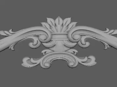 Central decor ornament for furniture 3D model 1004