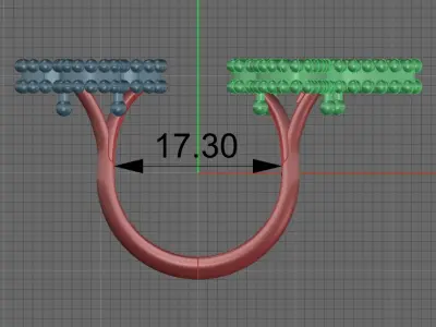 Clover Butterfly Ring 3D print model