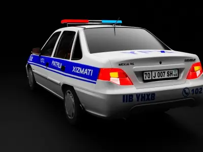 chevrolet nexia 2 police 3D model