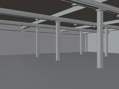 3D Underground Parking interior 3D model