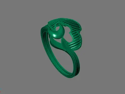 Women Ring Plain Ring Ready STL 3DM Models Womens Rings 3D print model 44
