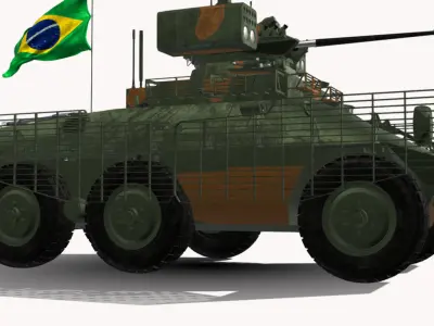 EE 9 CASCAVEL 6X6 ANTIAEREO Low-poly 3D model