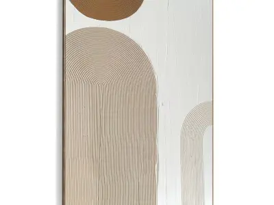 Plaster Two Photo Frame 475 Low-poly 3D model