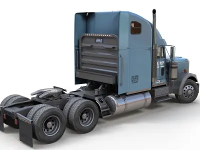 Freightliner Classic XL semitruck Low-poly 3D model