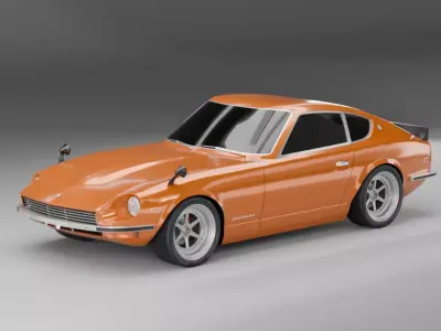Classic Sports Car 3D Model Nissan Datsun 240Z 3D model